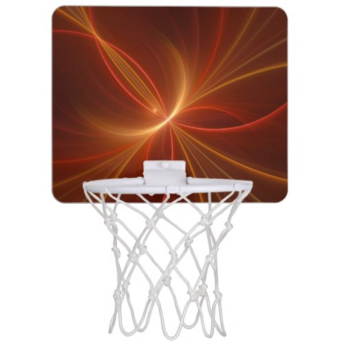 Mystical Abstract Fractal Art Modern Warm Colors Mini Basketball Hoop