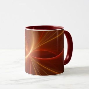 Mystical Abstract Fractal Art Modern Warm Colors Mug