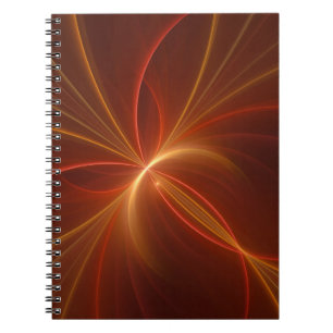 Mystical Abstract Fractal Art Modern Warm Colors Notebook