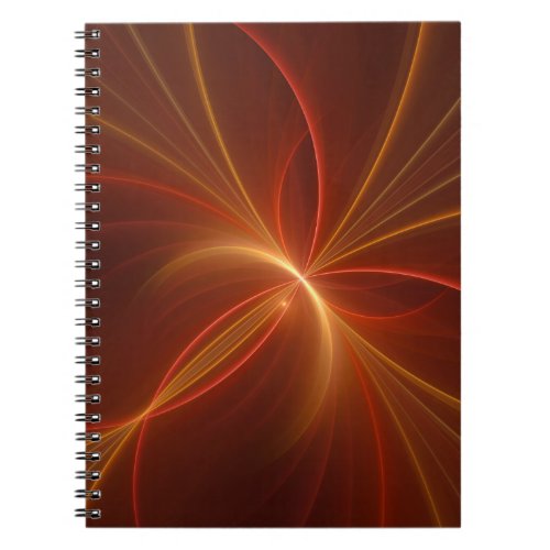 Mystical Abstract Fractal Art Modern Warm Colors Notebook