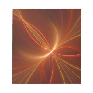 Mystical Abstract Fractal Art Modern Warm Colors Notepad
