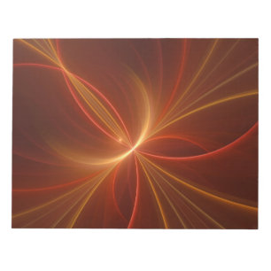 Mystical Abstract Fractal Art Modern Warm Colors Notepad