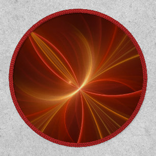 Mystical Abstract Fractal Art Modern Warm Colors Patch