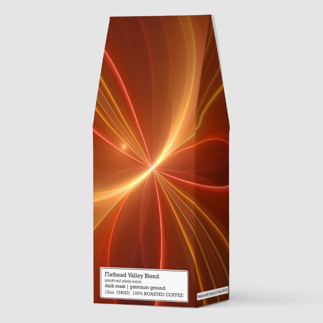 Mystical Abstract Fractal Art Modern Warm Colors Roasted Coffee (Front)