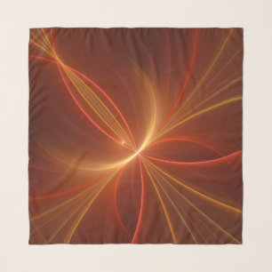 Mystical Abstract Fractal Art Modern Warm Colors Scarf