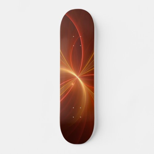 Mystical Abstract Fractal Art Modern Warm Colors Skateboard