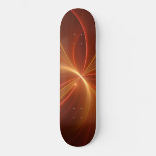 Mystical Abstract Fractal Art Modern Warm Colors Skateboard