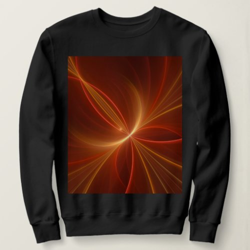 Mystical Abstract Fractal Art Modern Warm Colors Sweatshirt