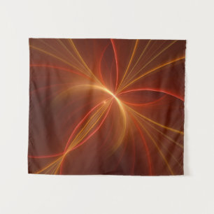 Mystical Abstract Fractal Art Modern Warm Colors Tapestry