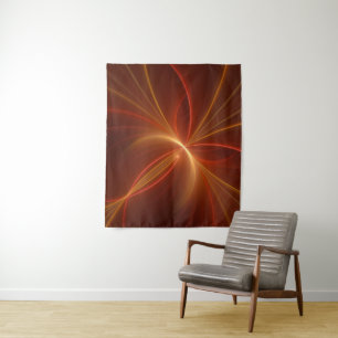 Mystical Abstract Fractal Art Modern Warm Colors Tapestry