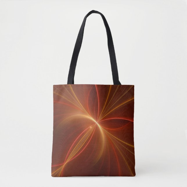 Mystical Abstract Fractal Art Modern Warm Colors Tote Bag (Front)