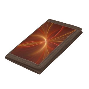 Mystical Abstract Fractal Art Modern Warm Colors Tri-fold Wallet