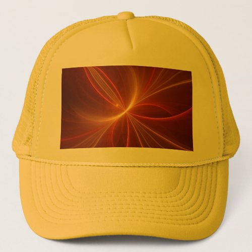 Mystical Abstract Fractal Art Modern Warm Colors Trucker Hat