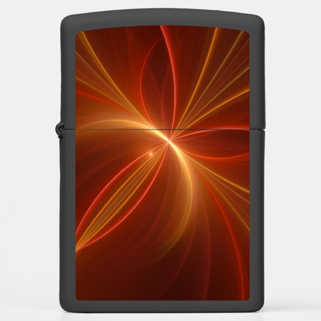 Mystical Abstract Fractal Art Modern Warm Colors Zippo Lighter (Front)
