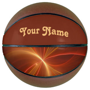 Mystical Abstract Fractal Modern Warm Colors Name Basketball