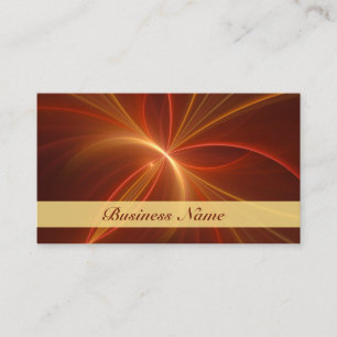 Mystical Abstract Fractal Modern Warm Colors Name Business Card