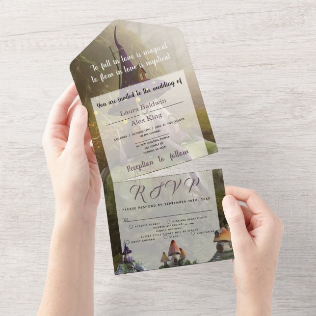 Mystical • All in One Wedding Invite (Tearaway)