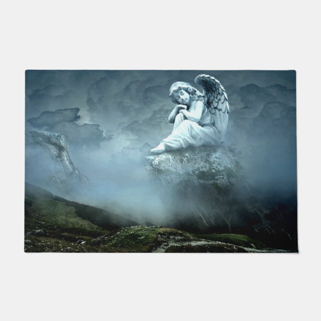 Mystical Angel on Mountain Floor Mat (Front)