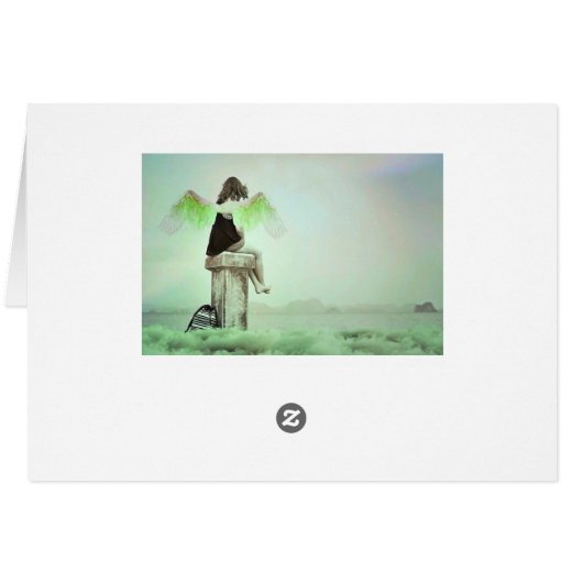 Mystical Angel Support Friendship Card (Back Horizontal)