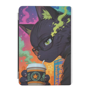 Mystical Anime Black Cat iPad Mini Cover