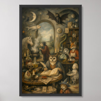Mystical Anthropomorphic Animals Fine Art Framed Art
