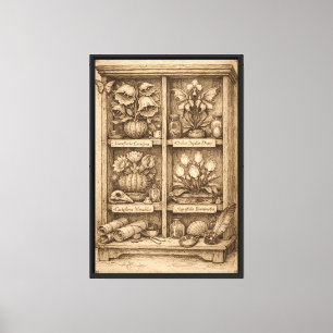 Mystical Apothecary Cabinet Canvas Print
