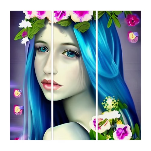 Mystical Art  Beautiful Blue Fairy 