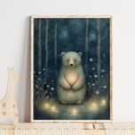 Mystical Bear Garden Print | Bear Print at Zazzle