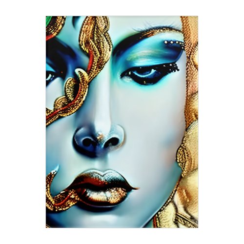 Mystical Beauty Golden Goddess Ai Art