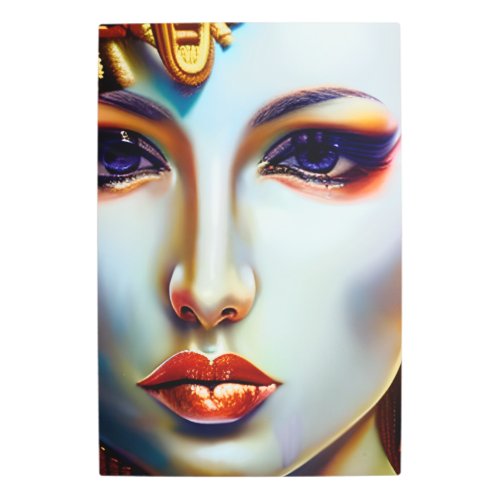 Mystical Beauty Golden Queen Metal Print