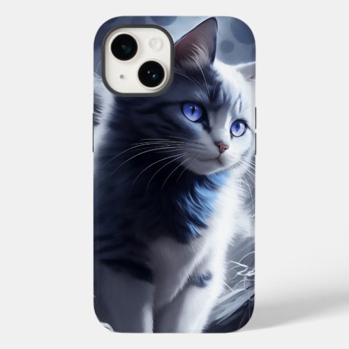 Mystical Black and White Cat  Cute Cat Case_Mate iPhone 14 Case