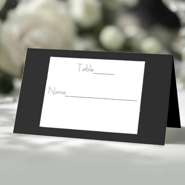 Mystical Black Boho Luna Moth Moon Phases Wedding Place Card (Creator Uploaded)