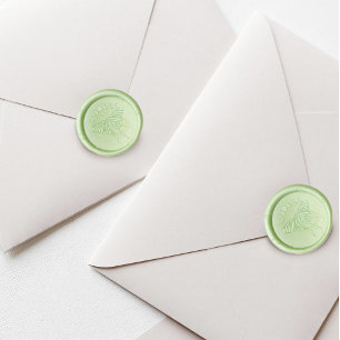 Mystical Black Boho Luna Moth Moon Phases Wedding Wax Seal Sticker