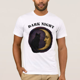 Mystical Black Cat on Crescent Moon T-Shirt