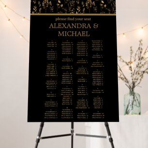 Mystical Black Gold Celestial Wedding Foam Board