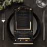 Mystical Black Gold Sun Moon Celestial Wedding All In One Invitation