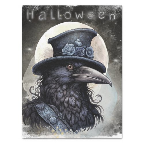 Mystical Black Raven Tissue Paper