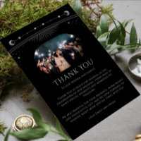 Mystical Black Silver Sun Moon Star Photo Wedding