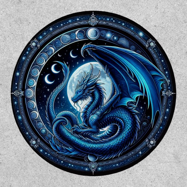 Mystical Blue Chinese Lunar New Year Dragon 2024  Patch (Front)