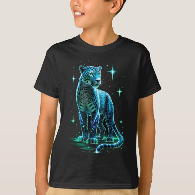 Mystical Blue Energy Jaguar T-Shirt (Front)