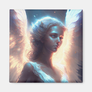 Mystical Blue Eyed Angel Magnet