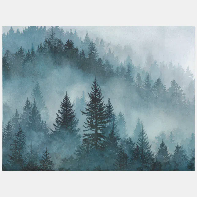Magical Forest Rug Mystical Blue Forest Escape Rug | Zazzle