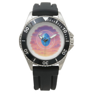 Mystical Blue Gem Sunset – Spiritual Watch Design