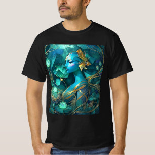 Mystical Blue Goddess Fantasy Art T-Shirt   Ethere