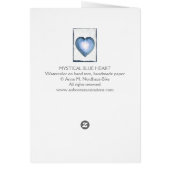 Mystical Blue Heart Cards (Back)