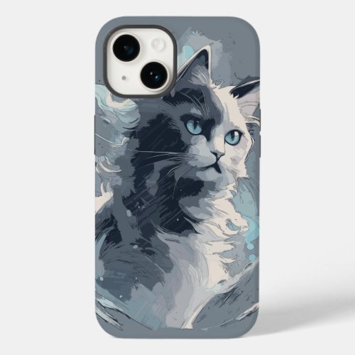 Mystical Blue Kitten  Cute Cat Case_Mate iPhone 14 Case