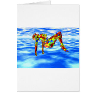 Mystical blue woman cards