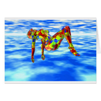 Mystical blue woman cards
