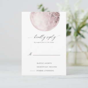 Mystical Blush Full Moon RSVP Card