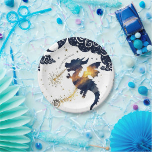 Mystical Boho Dragon Birthday Paper Plates